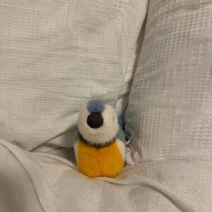 Jellycat Yellow and Blue Stuffed Bird Toy